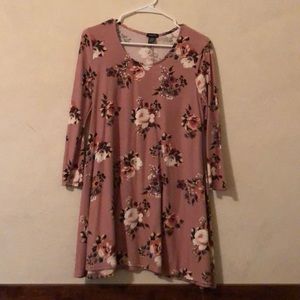 Mauve Floral tunic/dress
